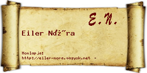 Eiler Nóra névjegykártya