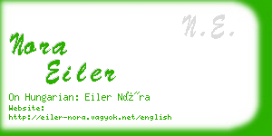 nora eiler business card